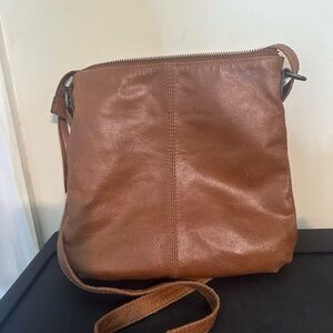 Wilson’s Leather brown leather crossbody bag